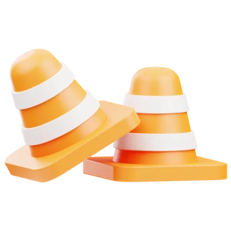 Cone de tráfego  3D Icon