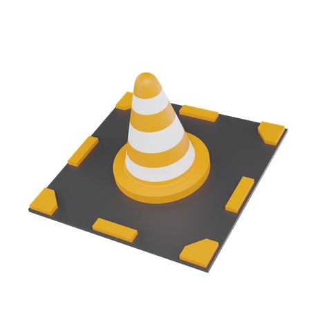 Cone de tráfego  3D Icon