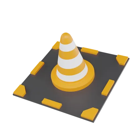 Cone de tráfego  3D Icon