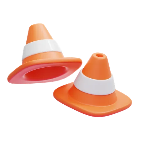 Cone de tráfego  3D Icon