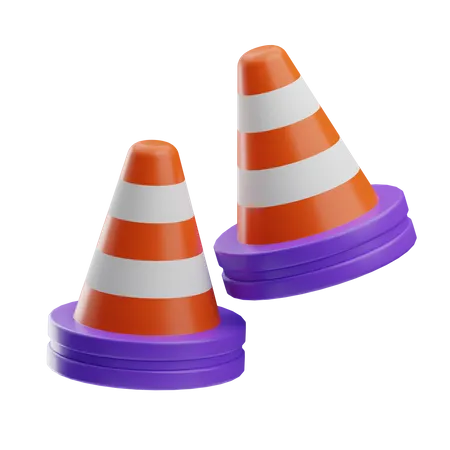 Cone de tráfego  3D Icon