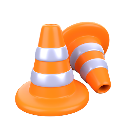 Cone de tráfego  3D Icon