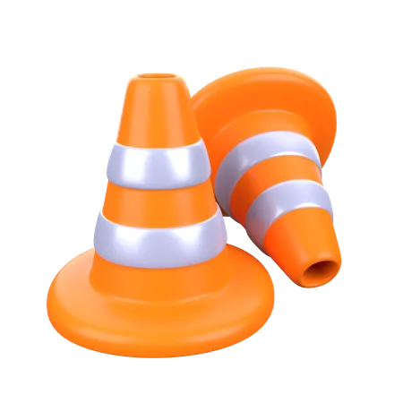 Cone de tráfego  3D Icon