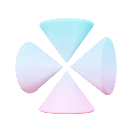 Forma abstrata de cone  3D Icon