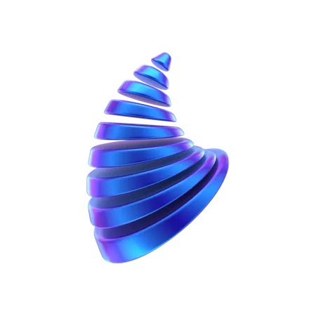 Forma abstrata de cone  3D Icon