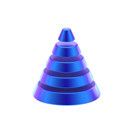 Forma abstrata de cone  3D Icon