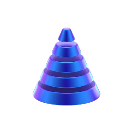 Forma abstrata de cone  3D Icon