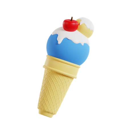 Cone Ice Cream  3D Icon