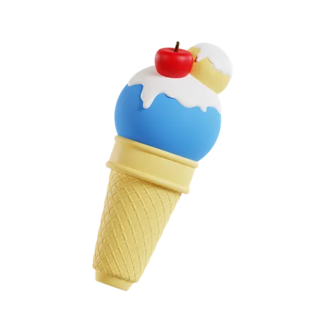 Cone Ice Cream  3D Icon