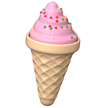 Cone Ice Cream  3D Icon