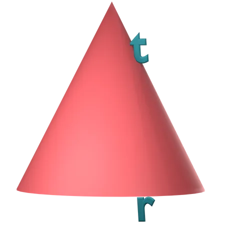 Cone de matemática  3D Icon