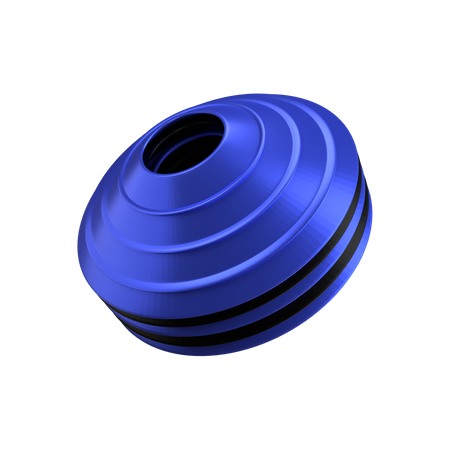 Cone plate agility training tools  3D Illustration