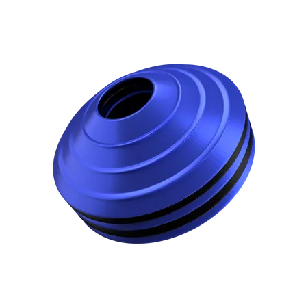 Cone plate agility training tools  3D Illustration