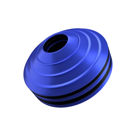 Cone plate agility training tools 3D Illustration