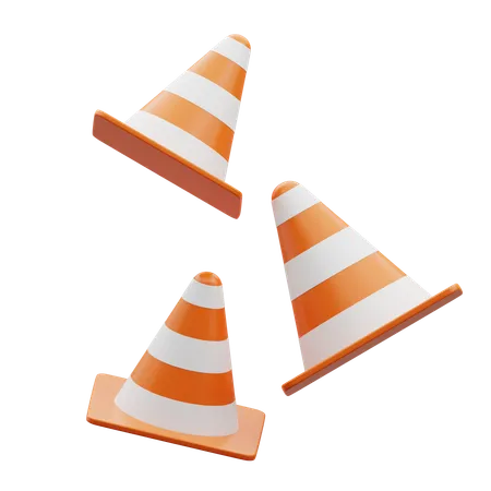 Cone da polícia  3D Icon