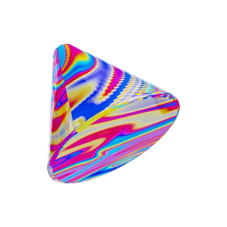 3 D Holographic Abstract Shape Icon 3D Illustration