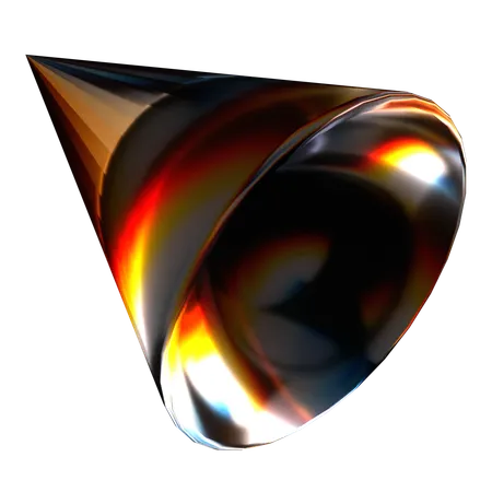 Forma Abstrata de Vidro Cone  3D Icon