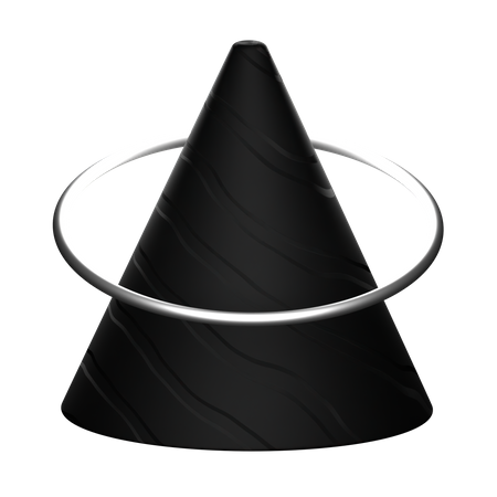 Cone With Ring Abstract Shape 3D Icon
