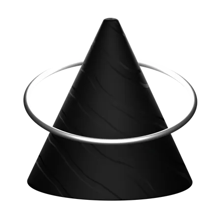 Cone With Ring Abstract Shape 3D Icon