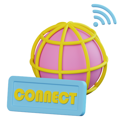 Conectar internet  3D Icon