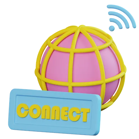 Conectar internet  3D Icon