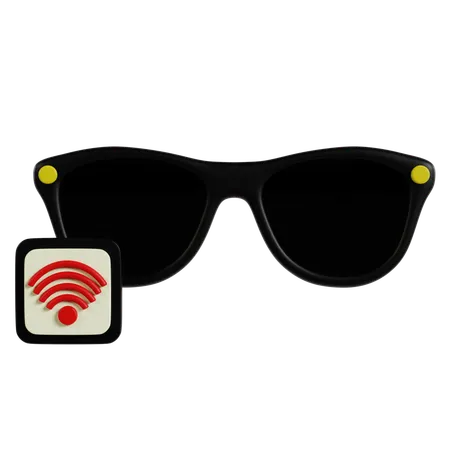 Conectividade de óculos de sol inteligentes  3D Icon