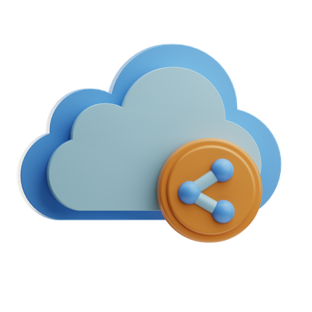 Conectividade em nuvem  3D Icon