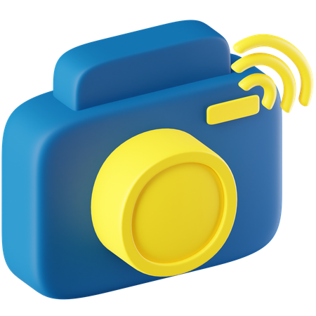 Conectividade sem fio da câmera  3D Icon