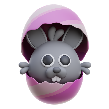 Conejito de huevo de pascua  3D Icon