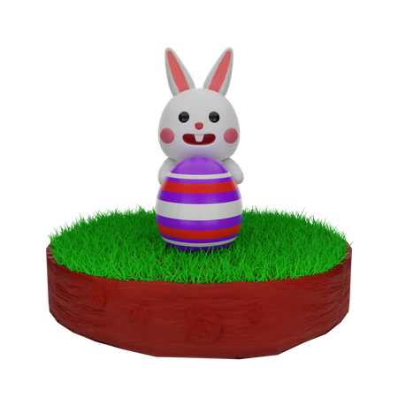 Conejo de Pascua  3D Illustration