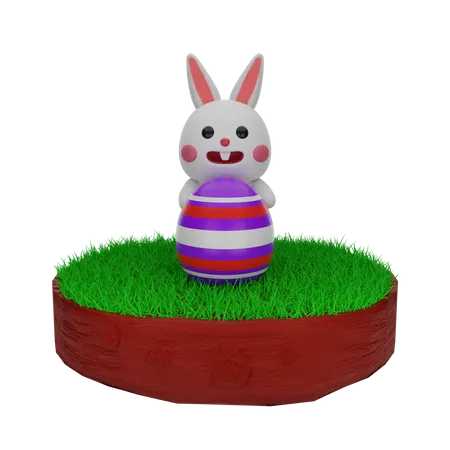 Conejo de Pascua  3D Illustration