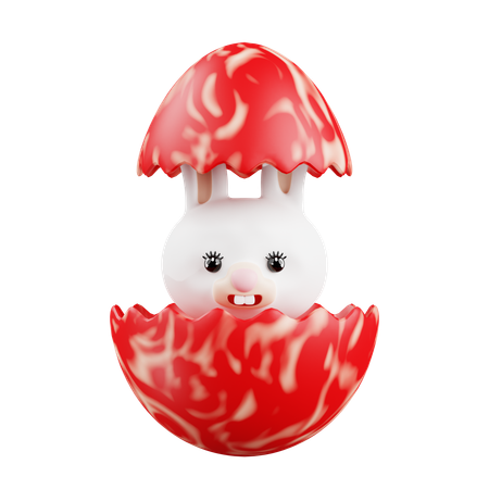 Conejito en huevo  3D Icon