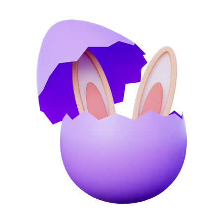 Huevo de pascua de conejito  3D Icon