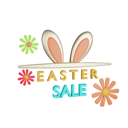 Venta de conejito de pascua  3D Icon