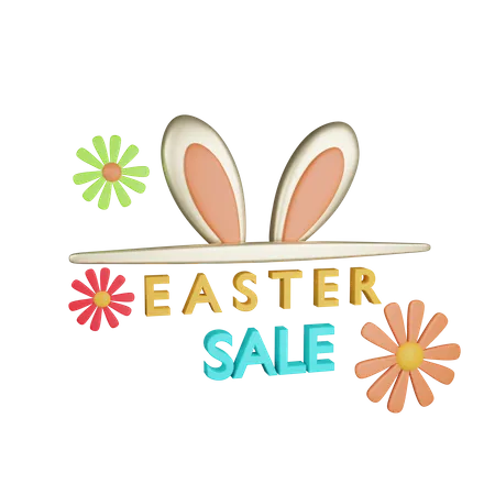 Venta de conejito de pascua  3D Icon