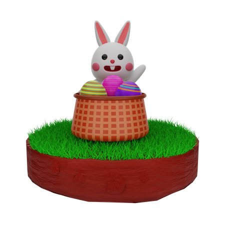 Conejo de Pascua  3D Illustration