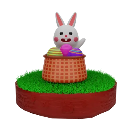 Conejo de Pascua  3D Illustration