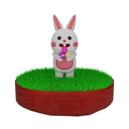 Conejo de Pascua  3D Illustration