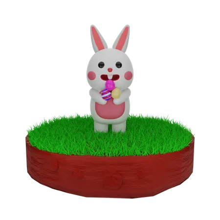 Conejo de Pascua  3D Illustration