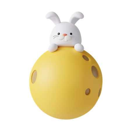 Conejo en la luna  3D Icon