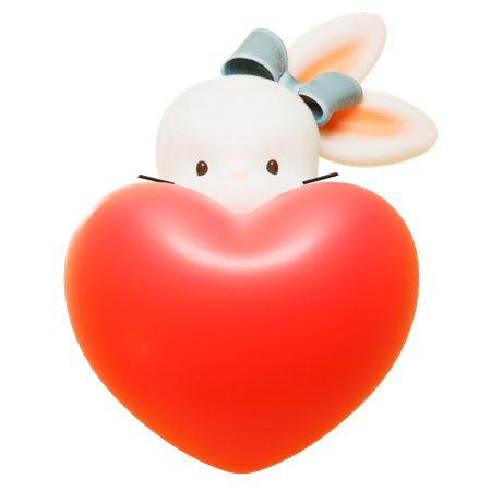 Conejo enamorado  3D Icon