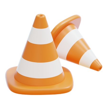 Cones de tráfego  3D Icon