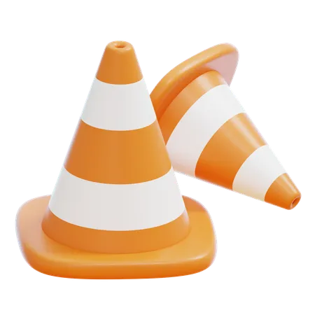 Cones de tráfego  3D Icon