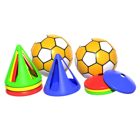 Cones de futebol  3D Icon