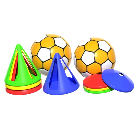 Cones de futebol  3D Icon