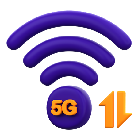 Conexão wi-fi 5g  3D Icon