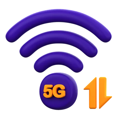 Conexão wi-fi 5g  3D Icon