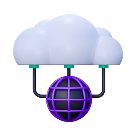 Conexão em nuvem  3D Icon