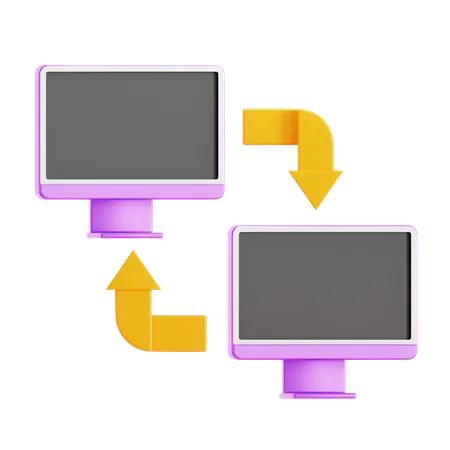 Conexão de área local  3D Icon