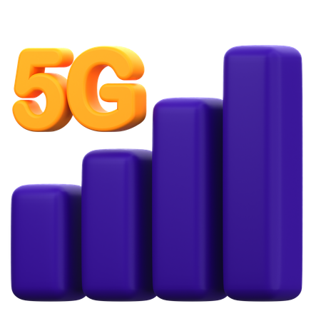 Conexão de dados 5g  3D Icon